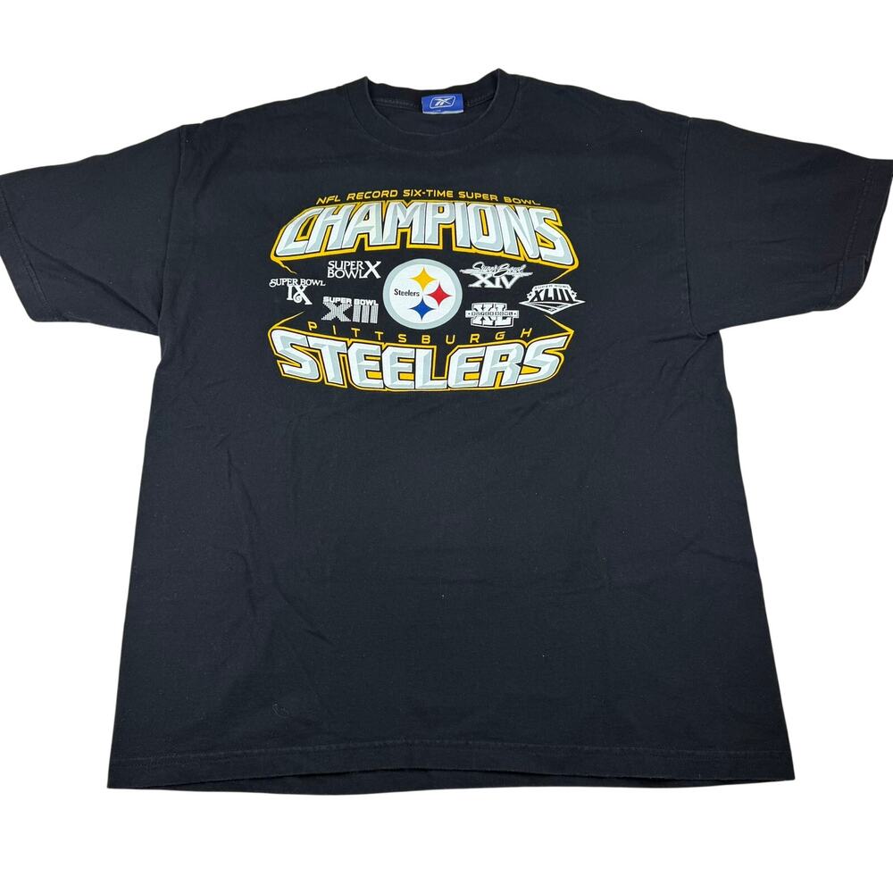 Reebok Pittsburgh Steelers 6X Super Bowl Champs Tee